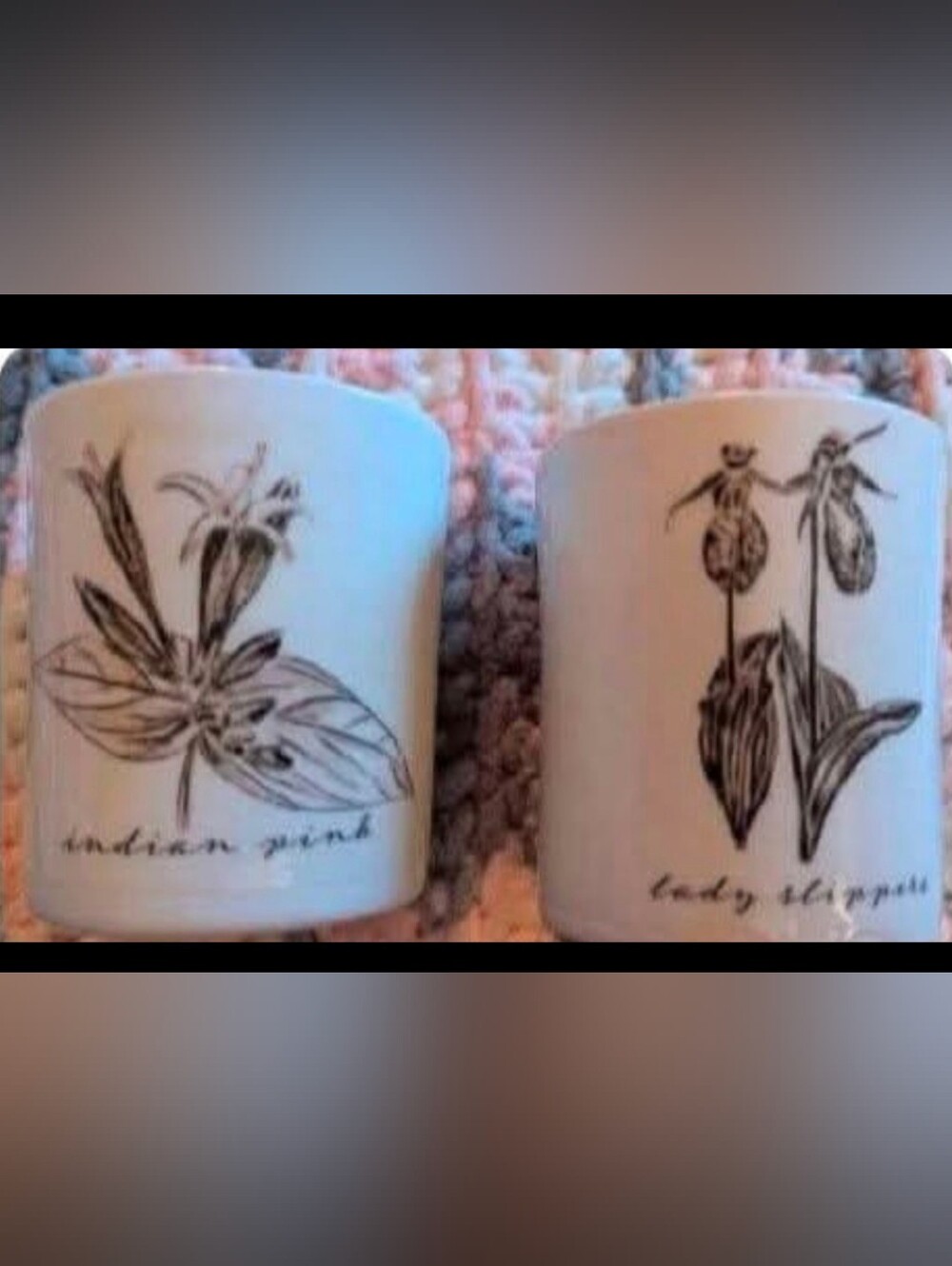 2 Ceramic Bean & Bailey Cups/Containers/Jars (No Lids)